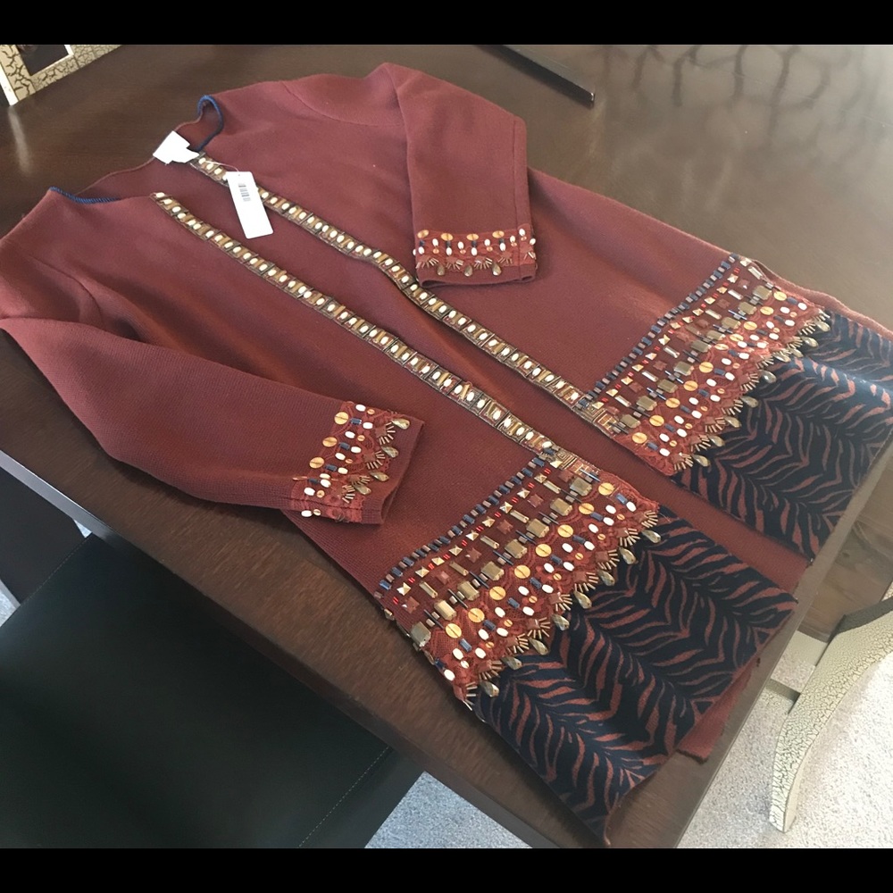 NWT Chico’s over the top cardigan in rich mahogany
